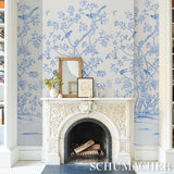 Schumacher Chinois Palais Panel Porcelain Wallpaper