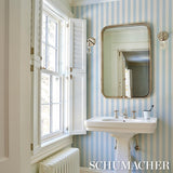 Schumacher Emma Stripe Ice Wallpaper