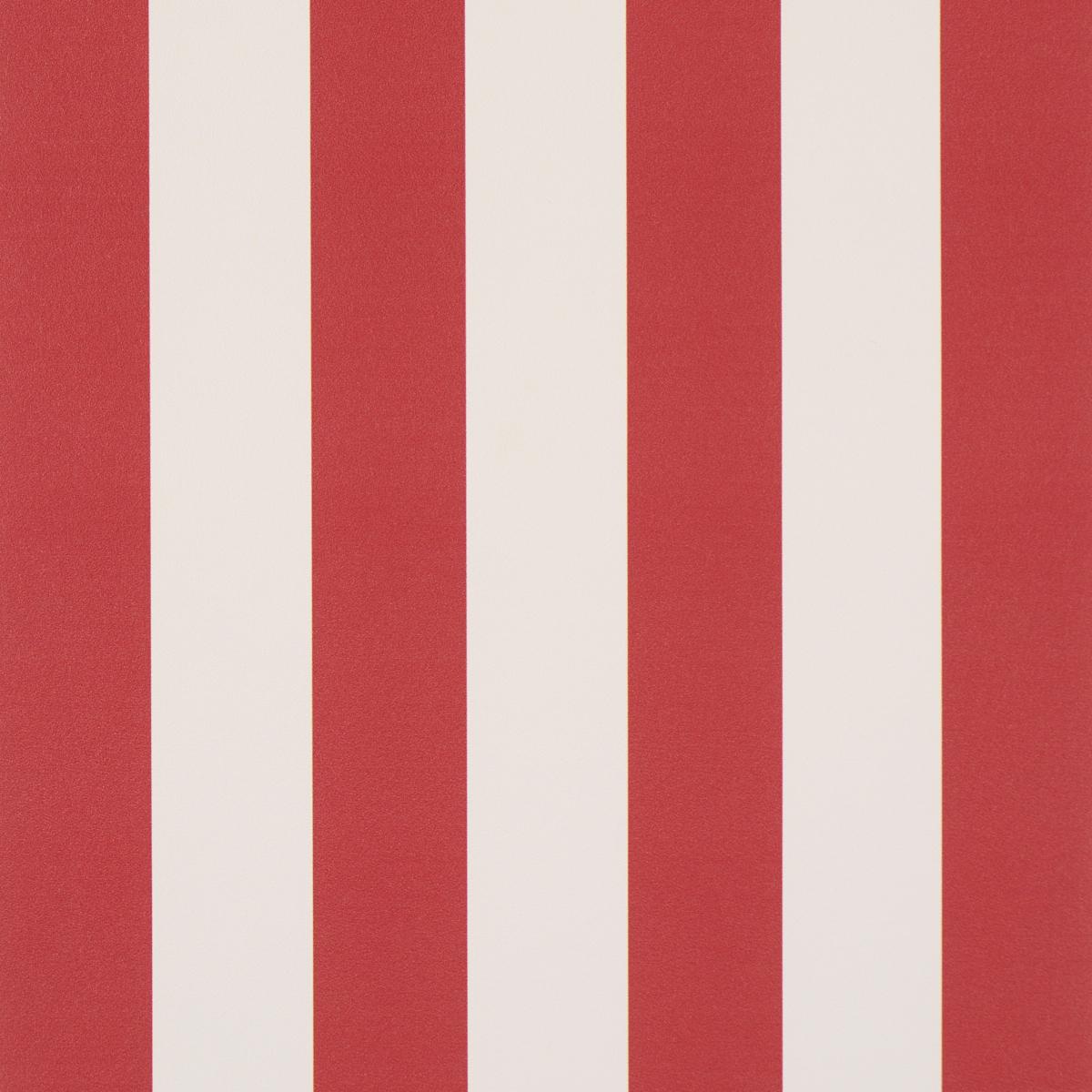 Schumacher Emma Stripe Red Wallpaper