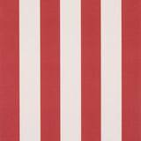 Schumacher Emma Stripe Red Wallpaper