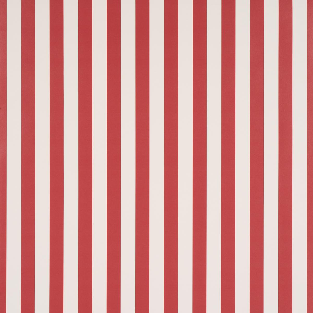 Schumacher Emma Stripe Red Wallpaper
