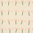 Schumacher Tulip Play Sisal Pink Wallpaper