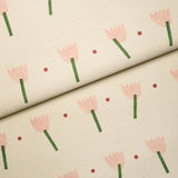 Schumacher Tulip Play Sisal Pink Wallpaper