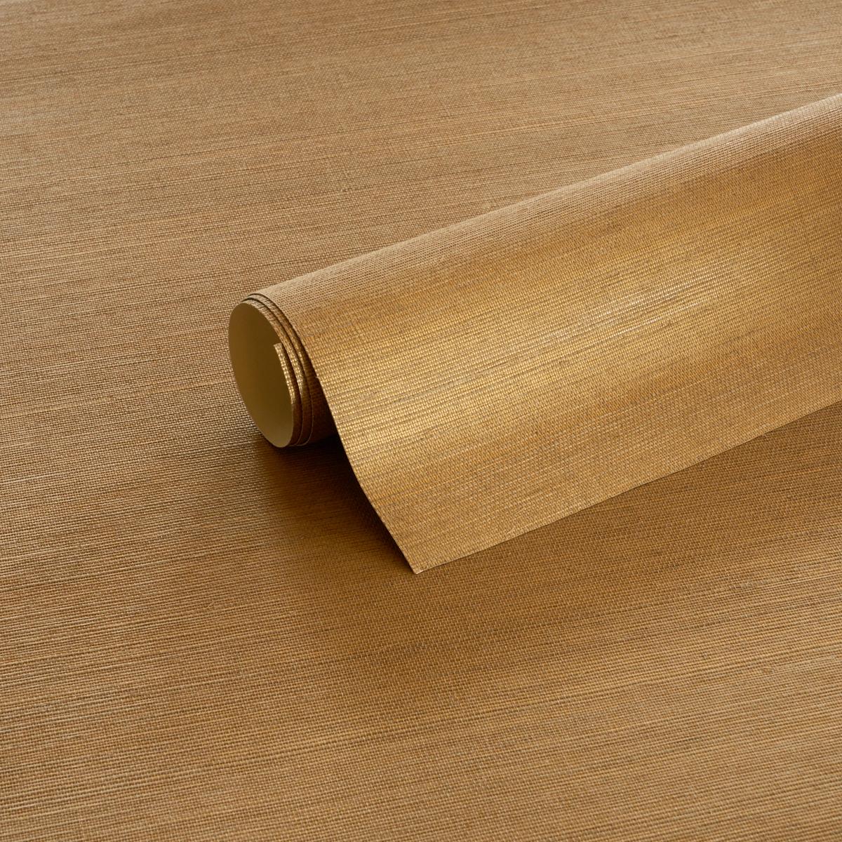 Schumacher Hemp Shimmer Gold Shimmer Wallpaper