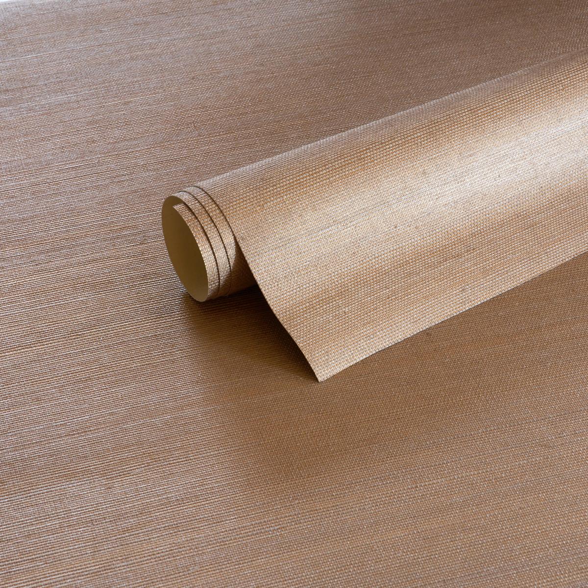 Schumacher Hemp Shimmer Taupe Shimmer Wallpaper