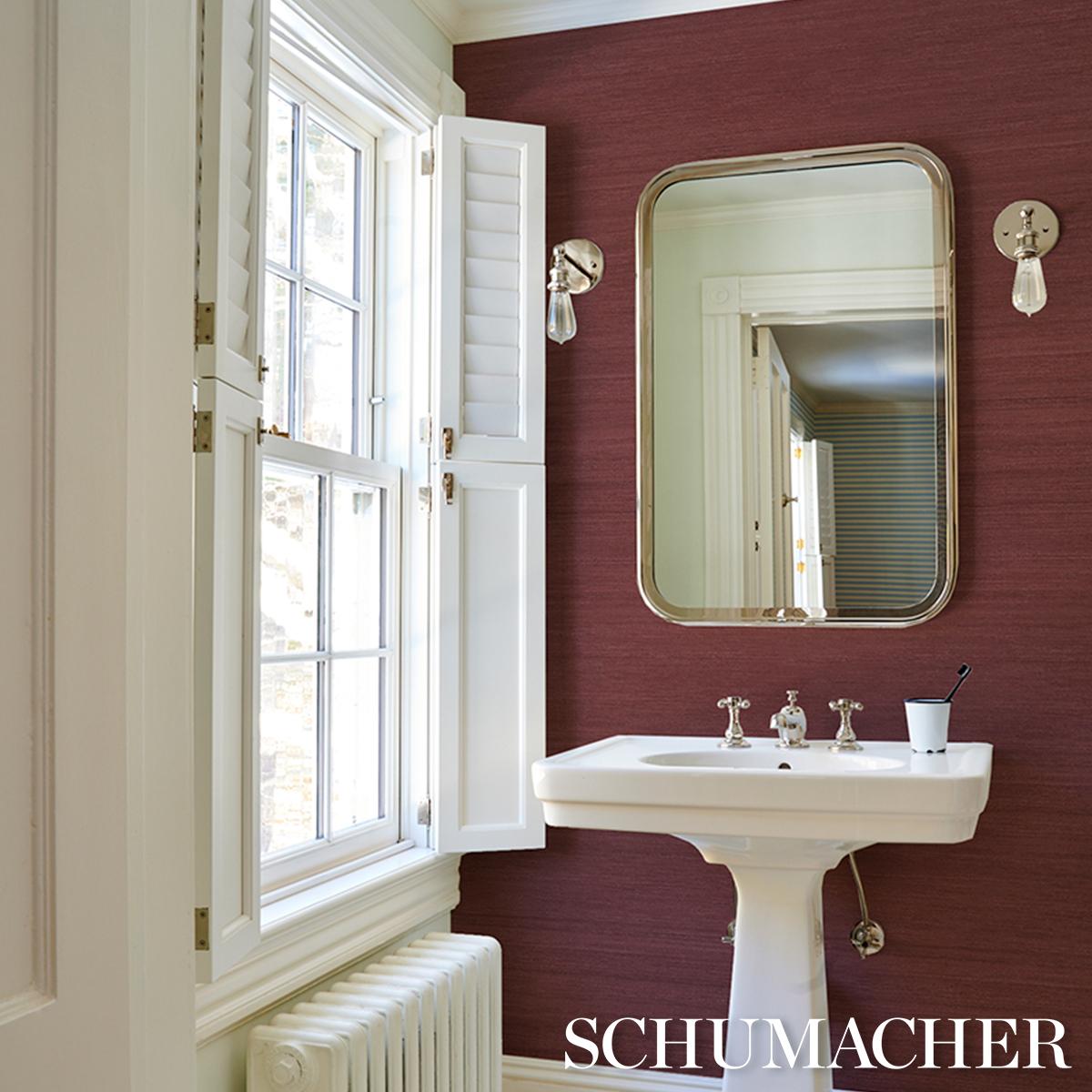 Schumacher Shaded Silk Crimson Wallpaper