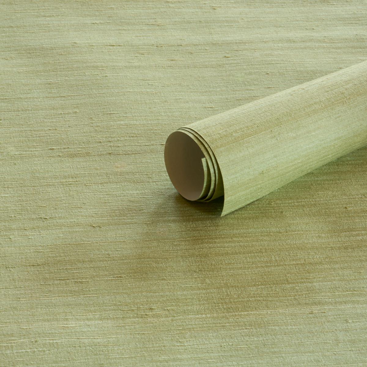 Schumacher Shaded Silk Celery Wallpaper