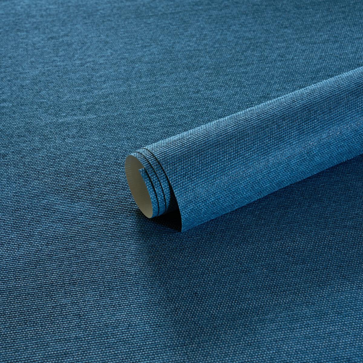 Schumacher Minsun Paperweave Medium Blue Wallpaper