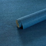 Schumacher Minsun Paperweave Medium Blue Wallpaper
