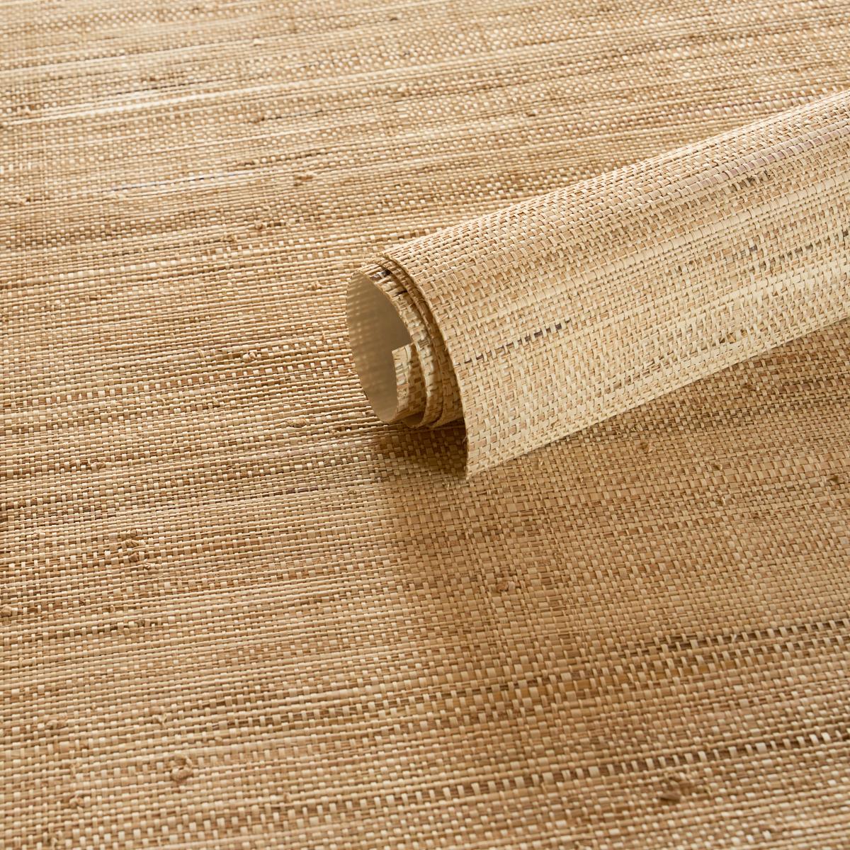 Schumacher Namu Raffia & Abaca Weave Light Natural Wallpaper