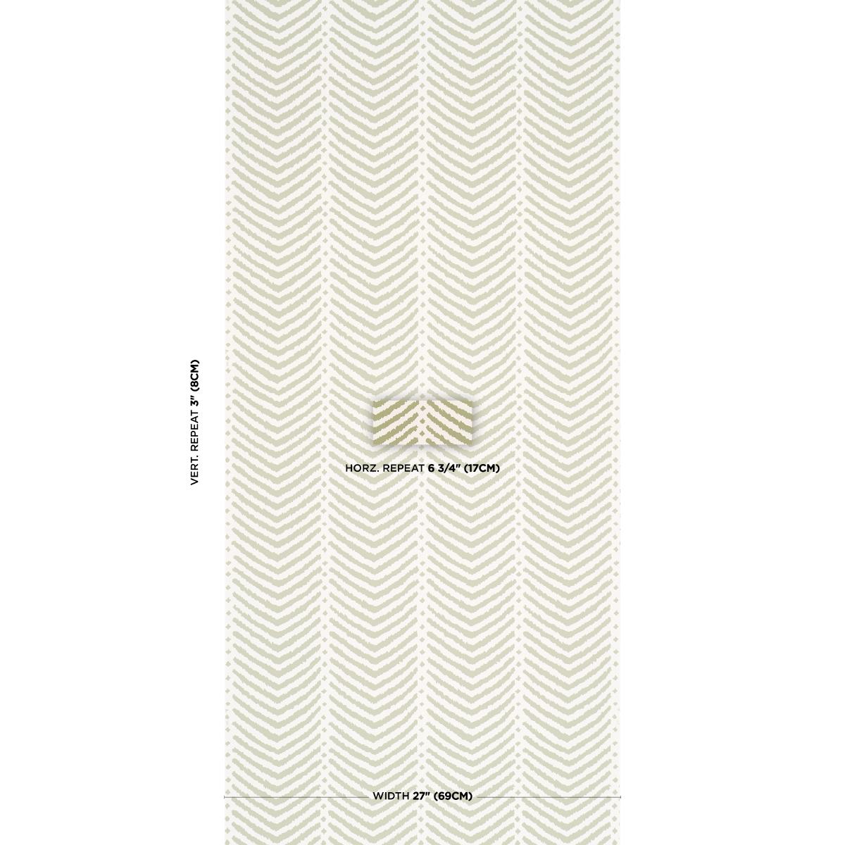 Schumacher La Jolla Olive Wallpaper