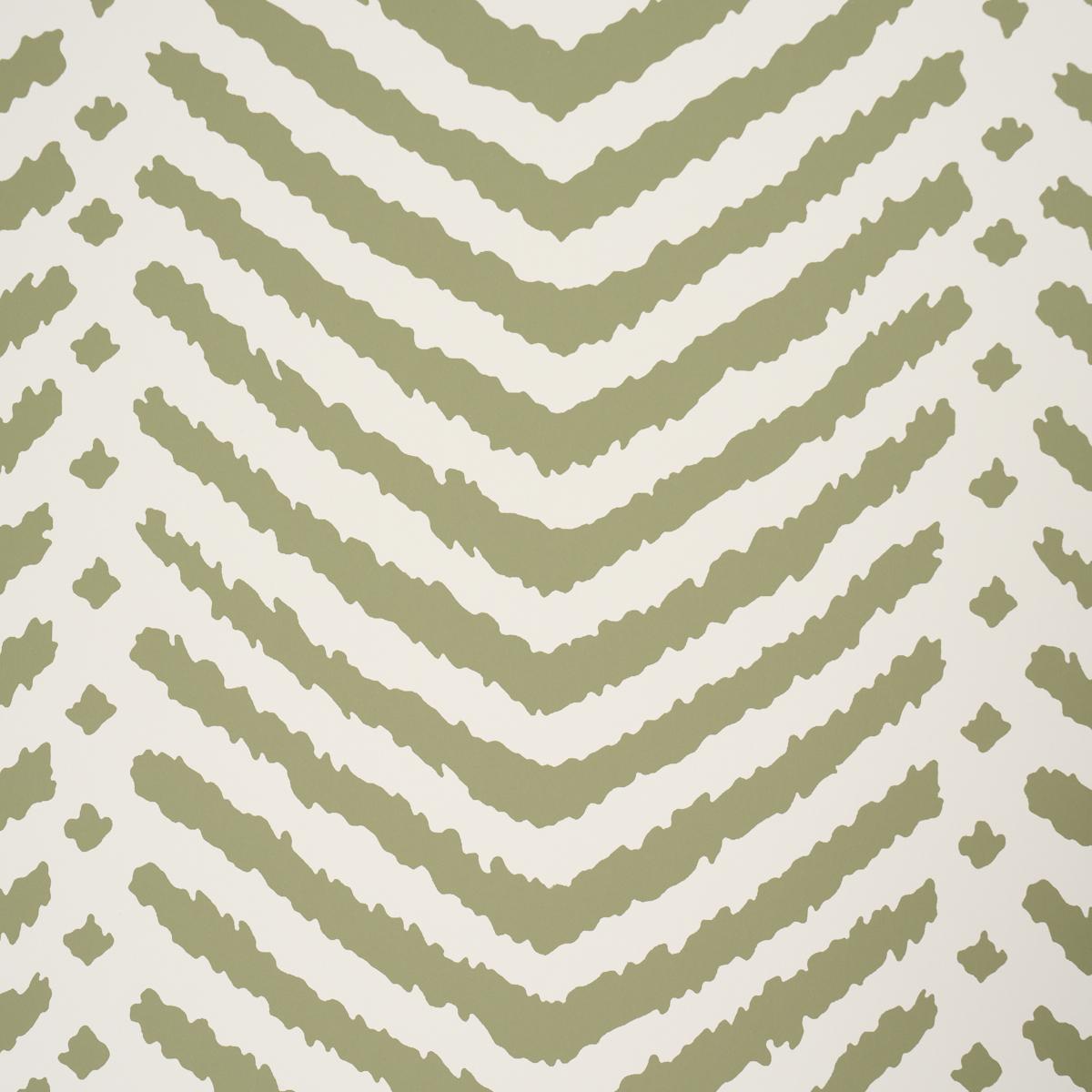 Schumacher La Jolla Olive Wallpaper