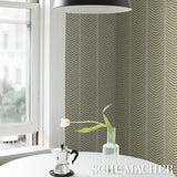 Schumacher La Jolla Olive Wallpaper