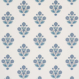 Schumacher Dalila Hand-Screen Print Blue Wallpaper