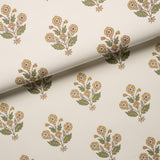 Schumacher Dalila Hand-Screen Print Yellow Wallpaper