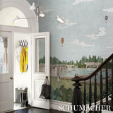 Schumacher Promenade 4 Panel Set Sky Wallpaper