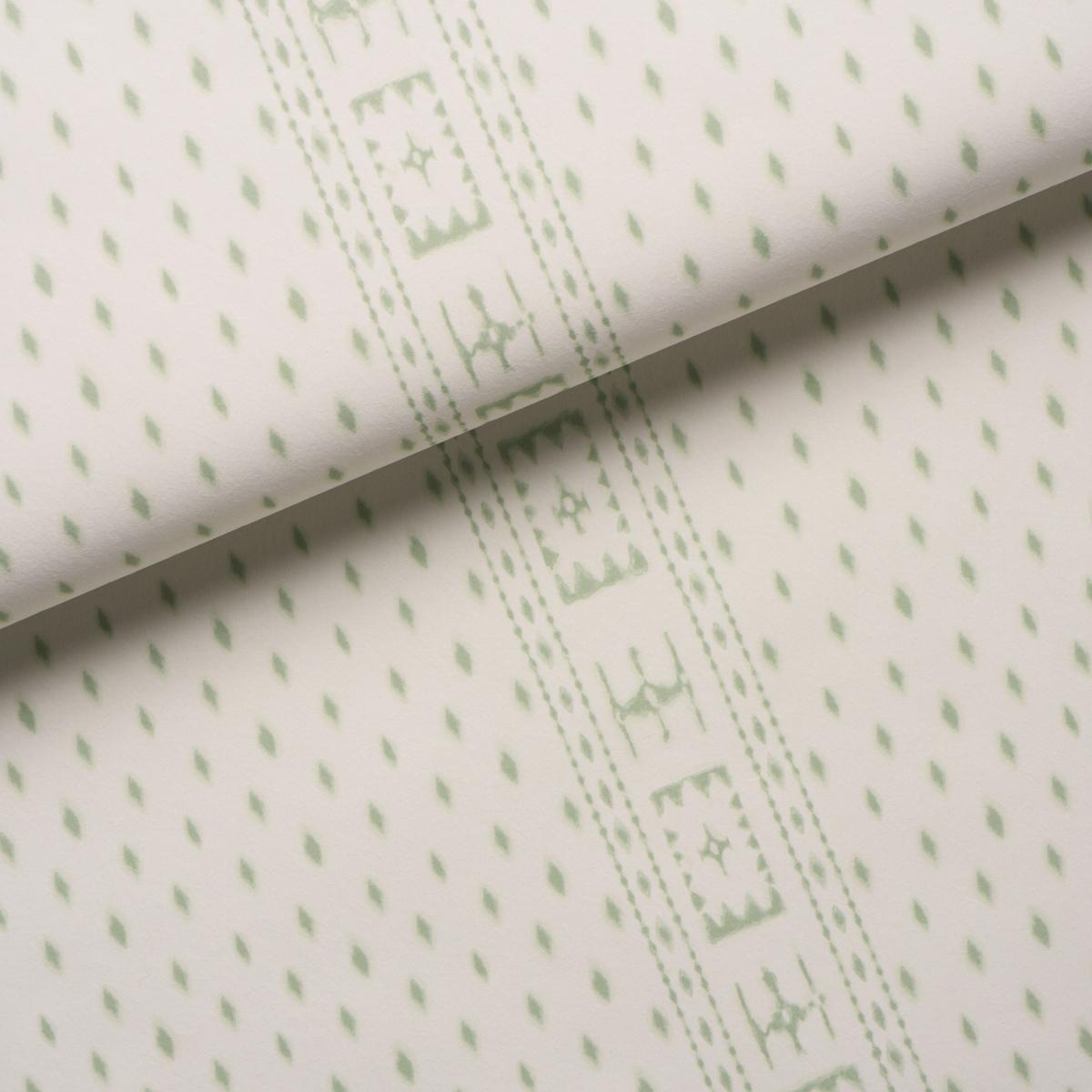Schumacher Indah Batik Sage Wallpaper
