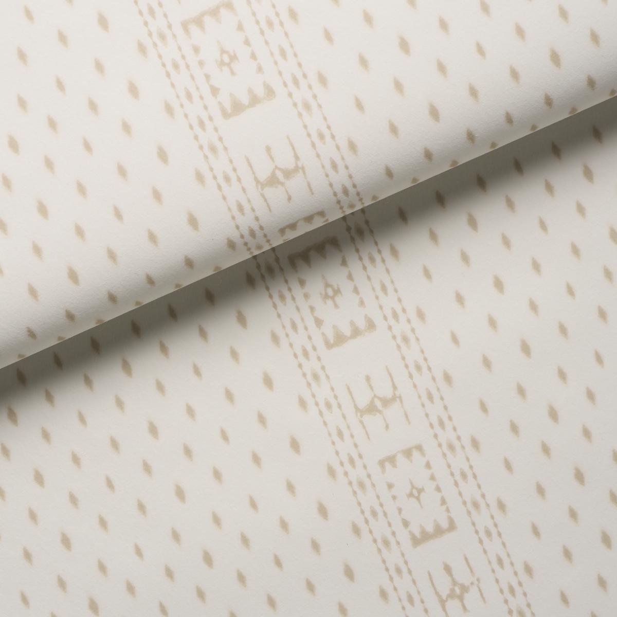 Schumacher Indah Batik Neutral Wallpaper