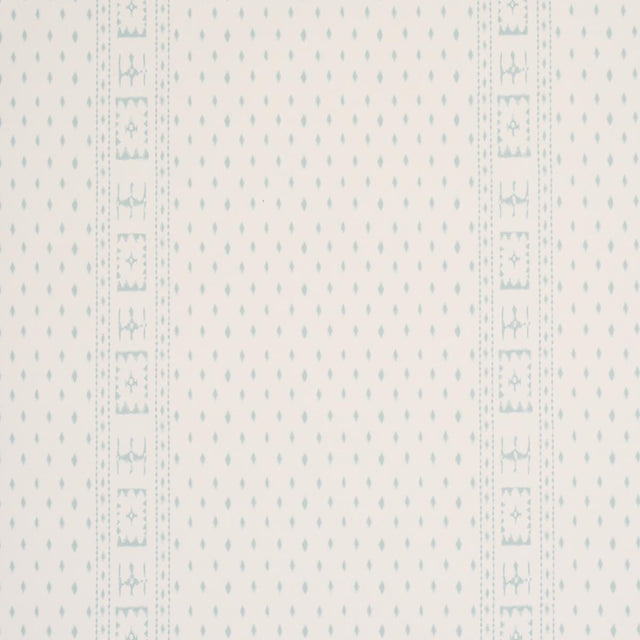 Schumacher Indah Batik Aqua Wallpaper