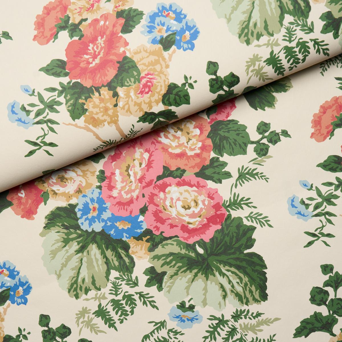 Schumacher Wycombe Park Red & Blue Wallpaper