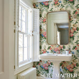 Schumacher Wycombe Park Red & Blue Wallpaper