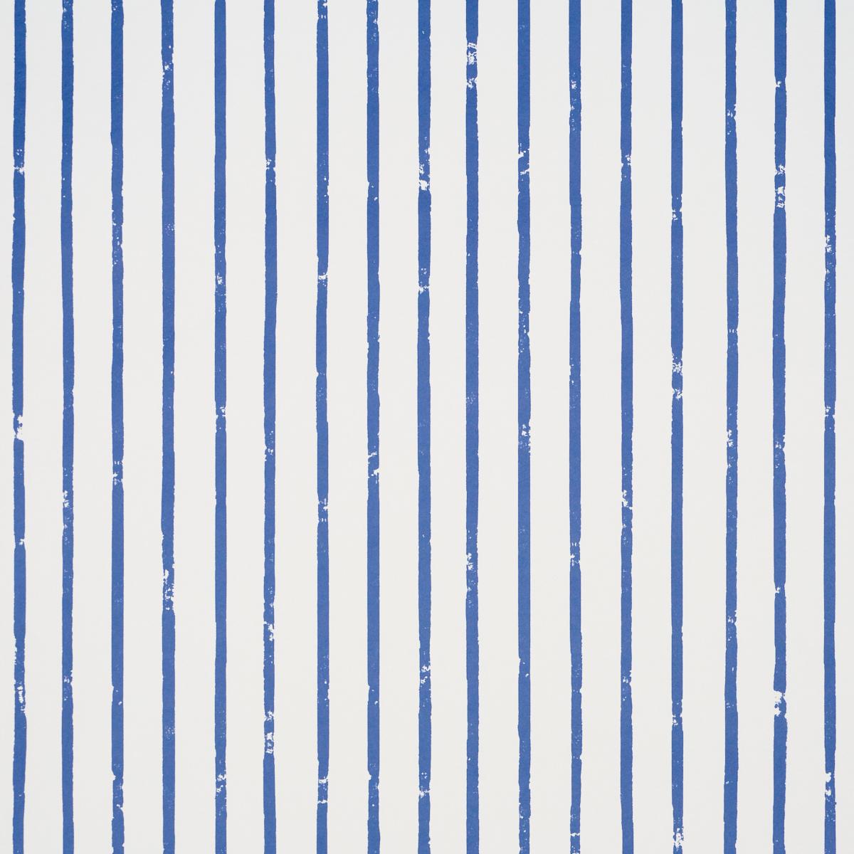 Schumacher Springs Stripe Navy Wallpaper