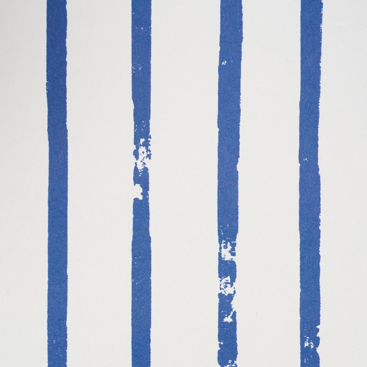 Schumacher Springs Stripe Navy Wallpaper