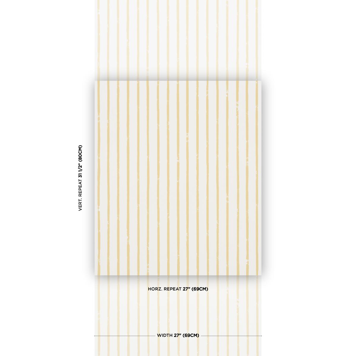 Schumacher Springs Stripe Yellow Wallpaper