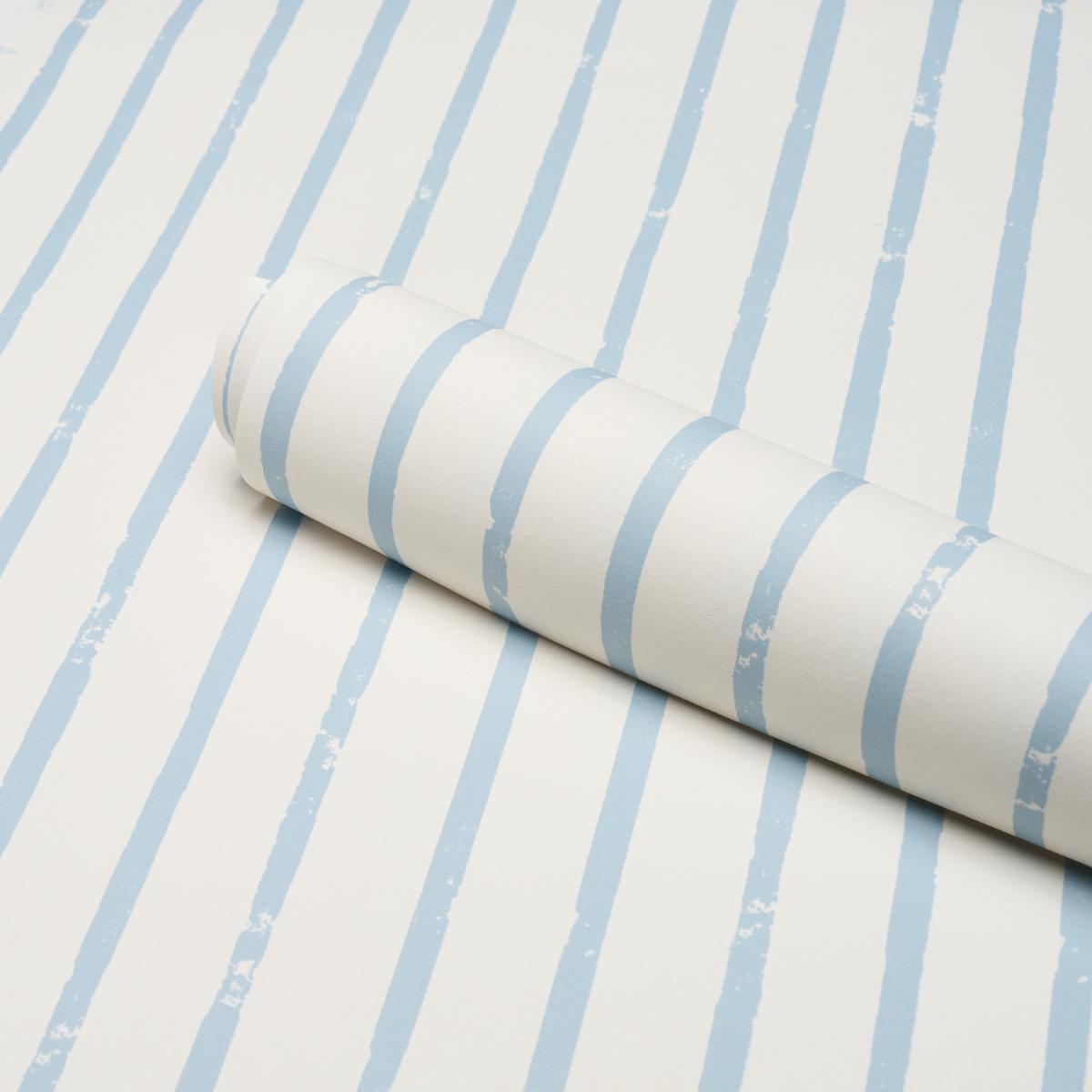 Schumacher Springs Stripe Sky Wallpaper