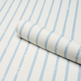 Schumacher Springs Stripe Sky Wallpaper