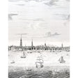 Schumacher Philadelphia Harbor 3 Panel Set Black Wallpaper