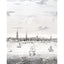 Schumacher Philadelphia Harbor 3 Panel Set Black Wallpaper