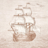 Schumacher Philadelphia Harbor 3 Panel Set Sepia Wallpaper