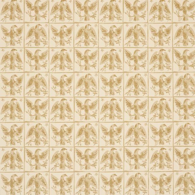 Schumacher Barton'S Eagle Hand Print Yellow Wallpaper