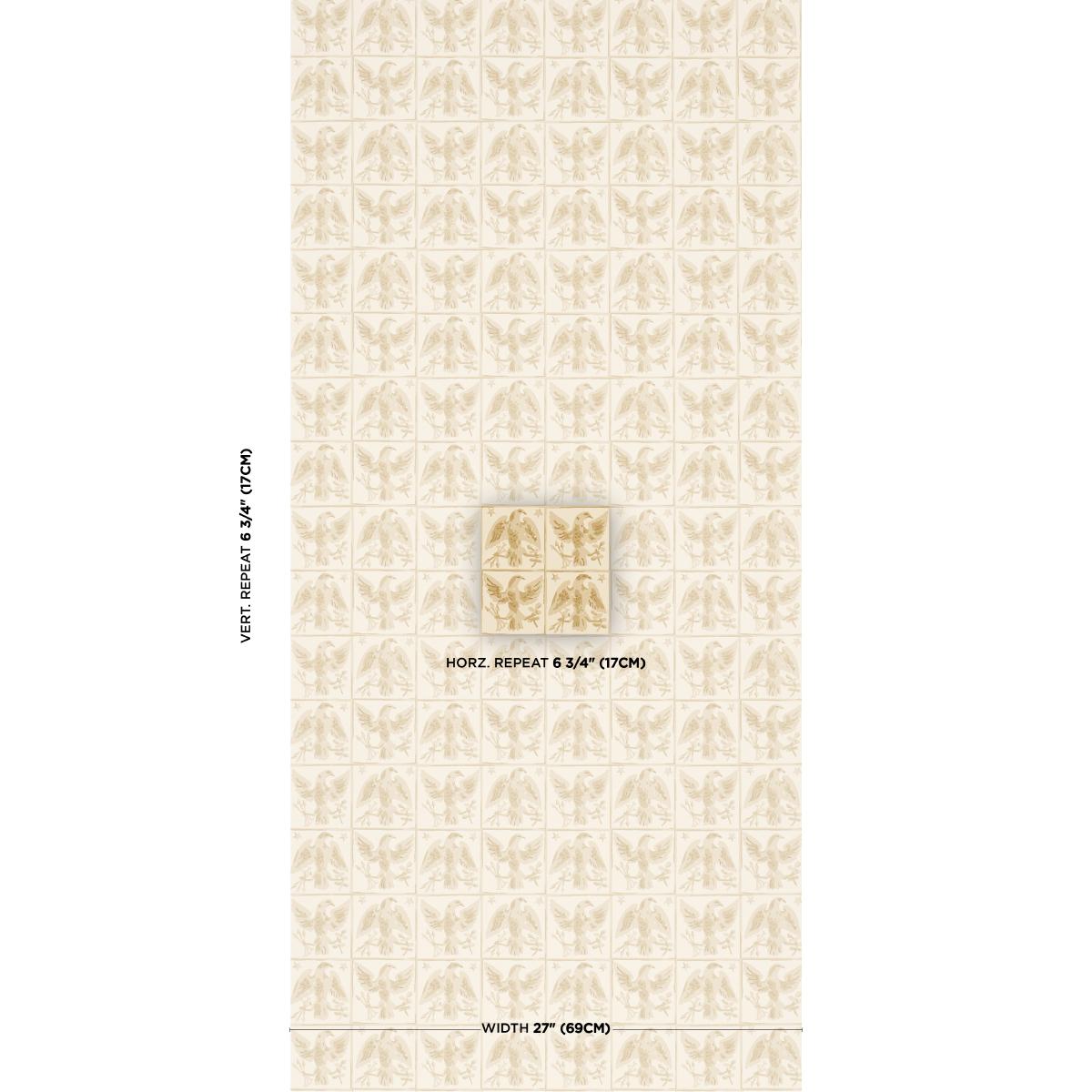 Schumacher Barton'S Eagle Hand Print Yellow Wallpaper