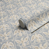 Schumacher Barton'S Eagle Hand Print Blue Wallpaper
