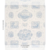 Schumacher Century Scenic Toile Blue Wallpaper