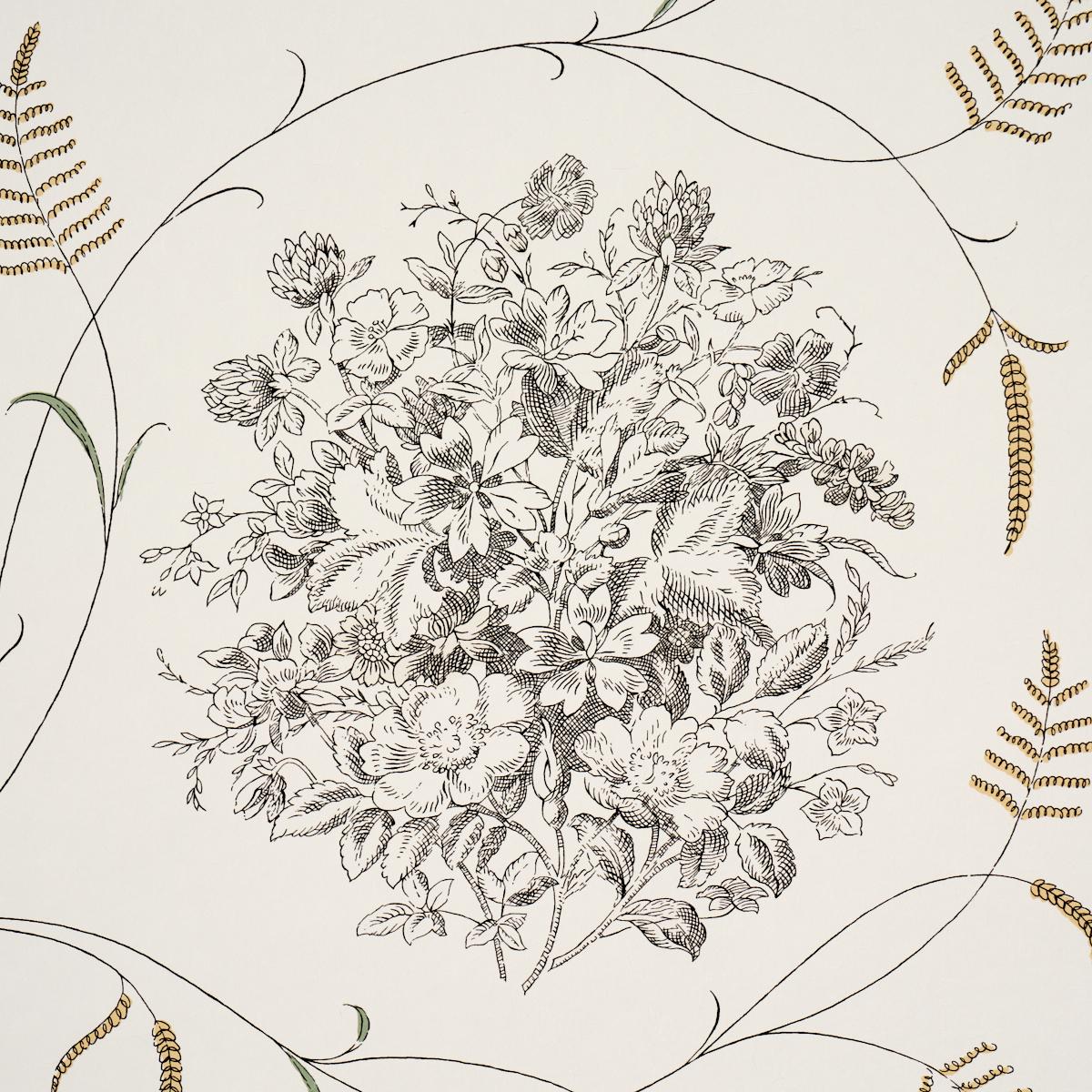 Schumacher Century Scenic Toile Black Wallpaper