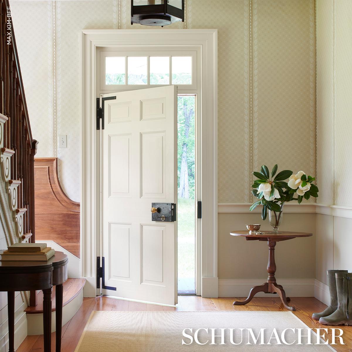 Schumacher Astor Neutral Wallpaper