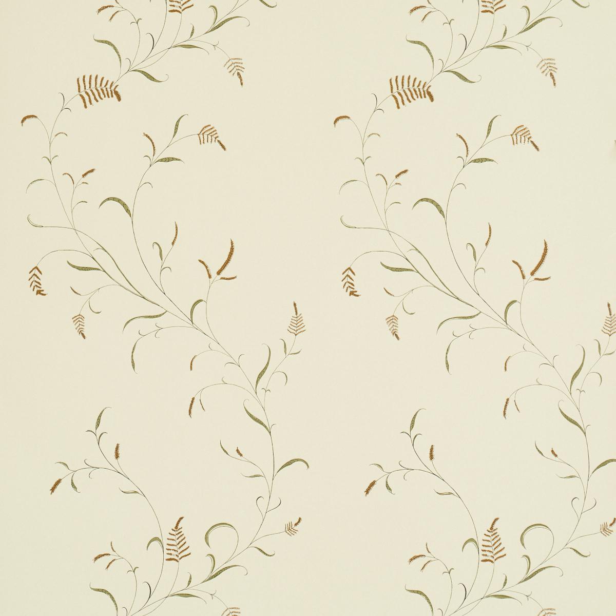 Schumacher Winding Wheat Green Wallpaper
