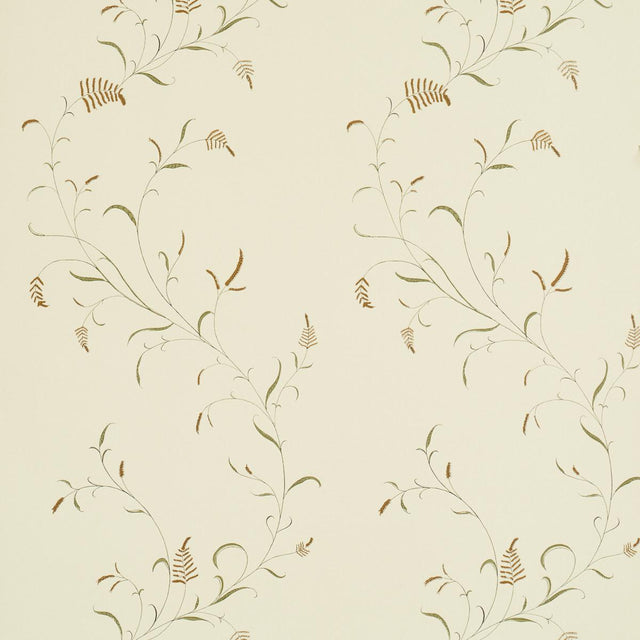 Schumacher Winding Wheat Green Wallpaper