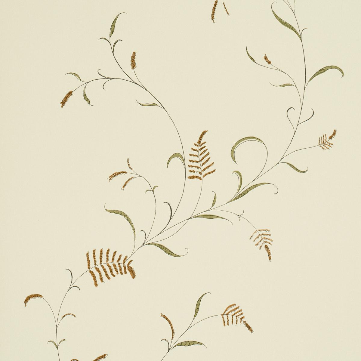 Schumacher Winding Wheat Green Wallpaper