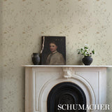 Schumacher Winding Wheat Green Wallpaper