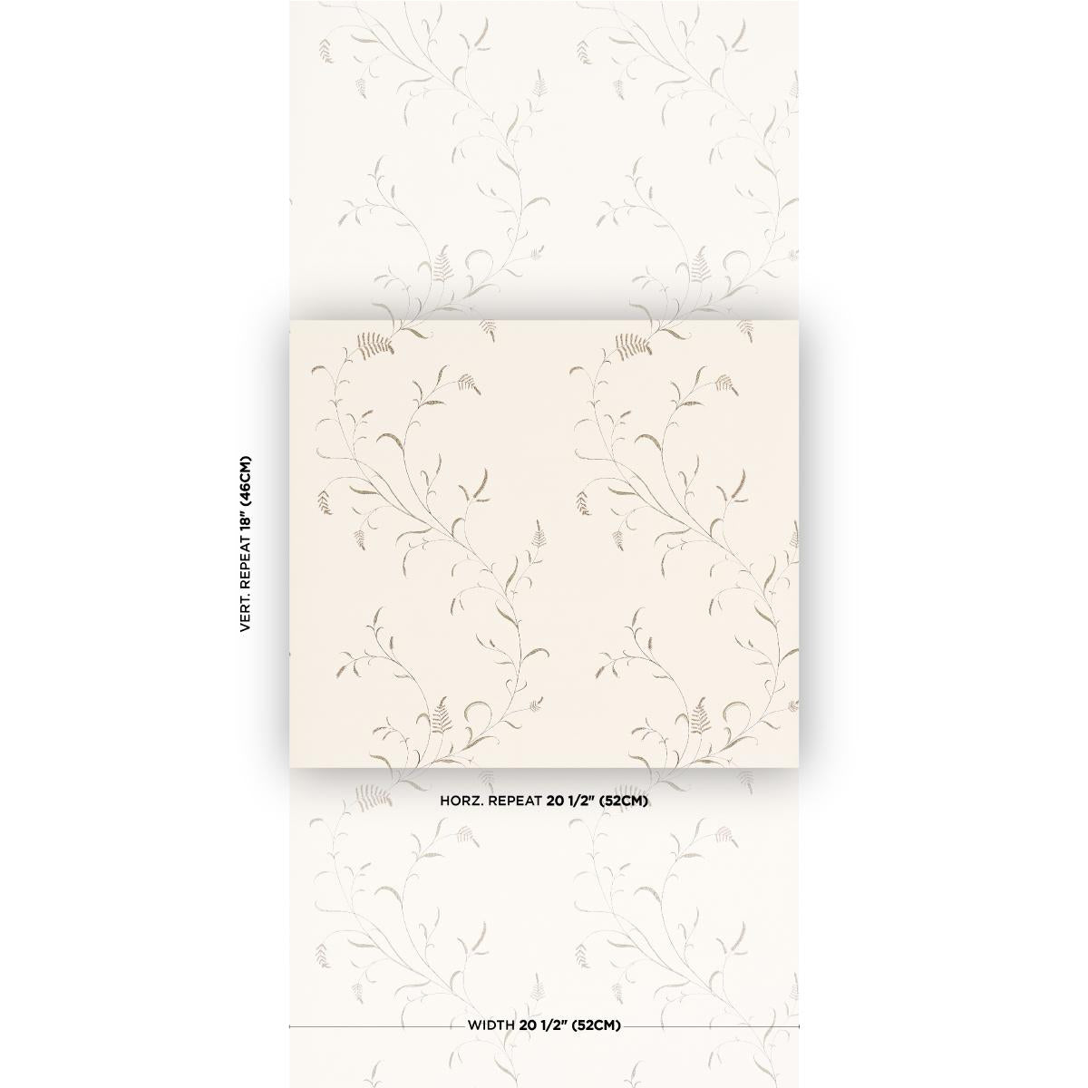 Schumacher Winding Wheat Neutral Wallpaper