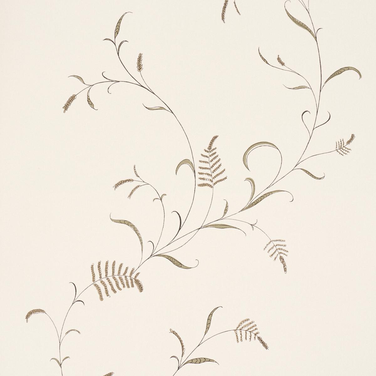 Schumacher Winding Wheat Neutral Wallpaper