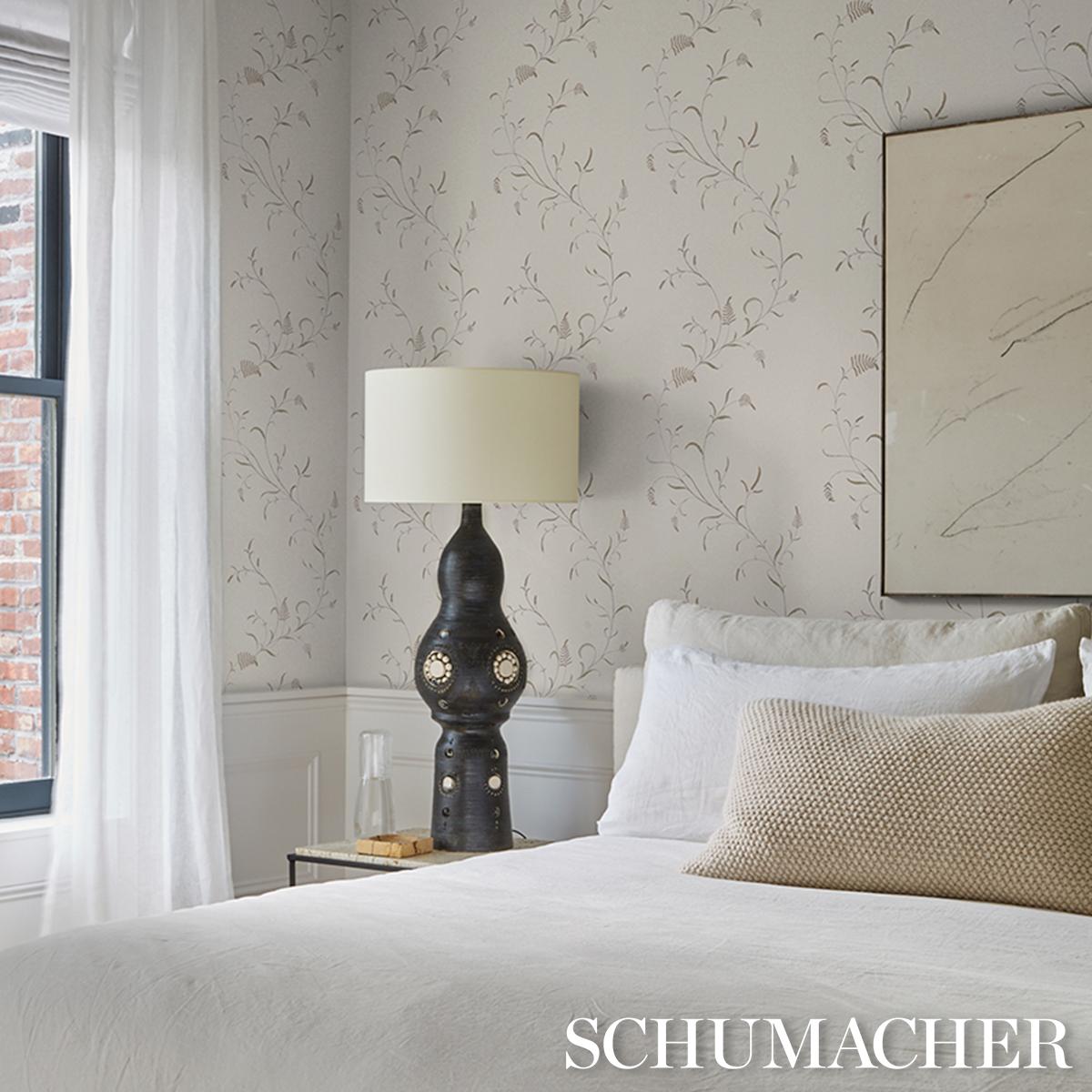 Schumacher Winding Wheat Neutral Wallpaper