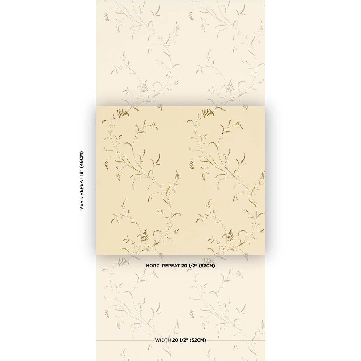 Schumacher Winding Wheat Yellow Wallpaper