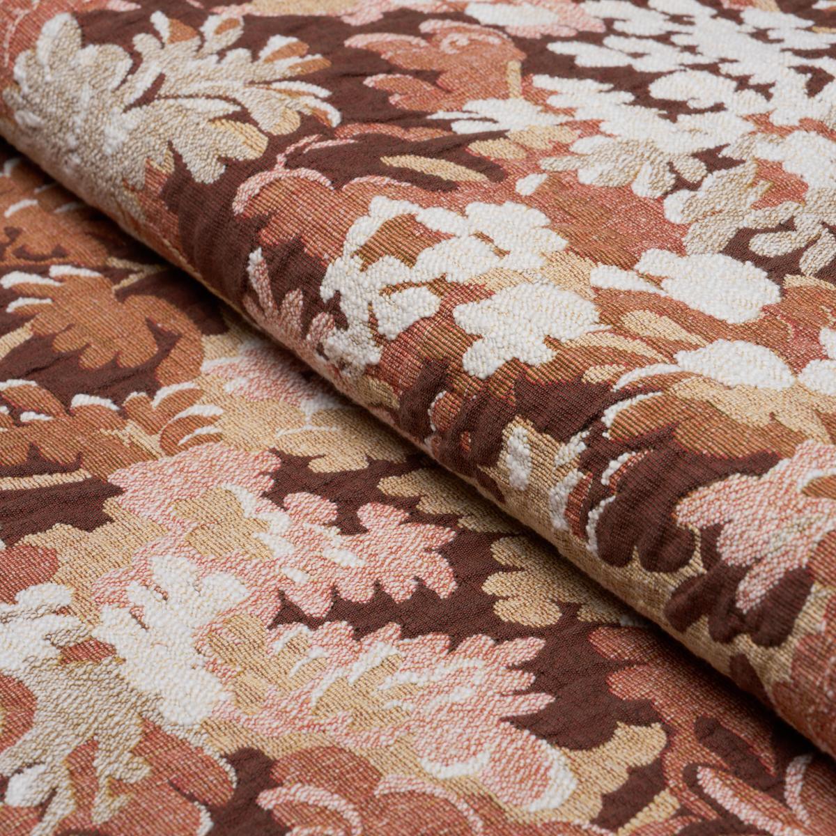Schumacher Verdure Tapestry Terracotta Fabric