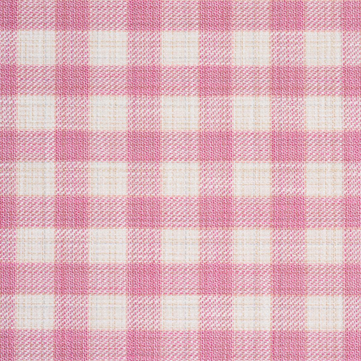 Schumacher Martina Plaid Indoor/Outdoor Pink Fabric