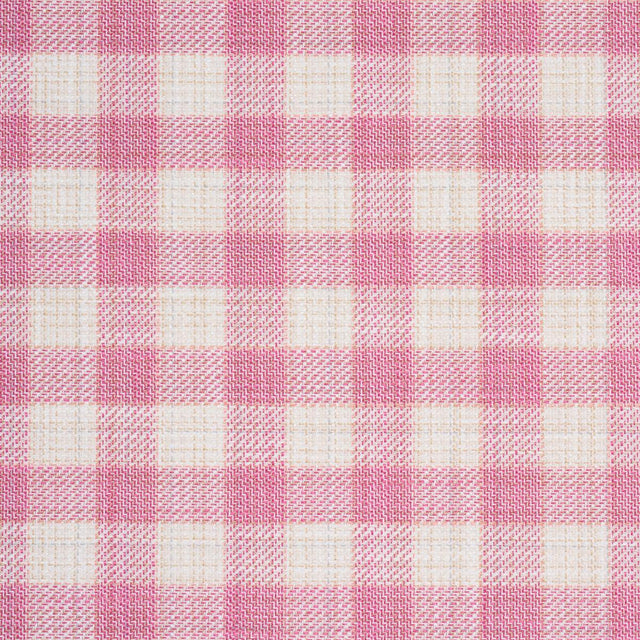 Schumacher Martina Plaid Indoor/Outdoor Pink Fabric